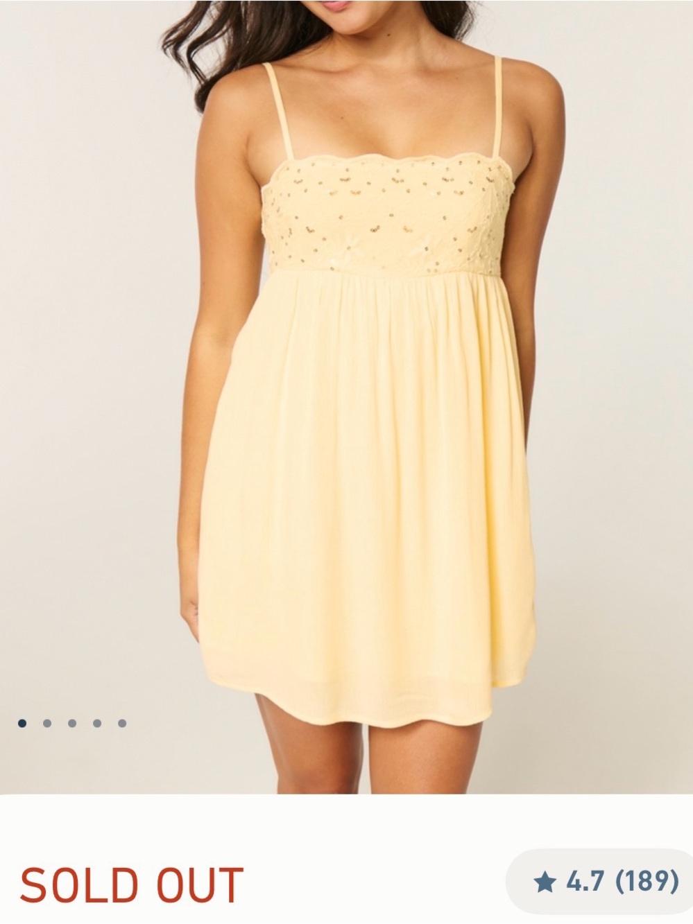 Hollister Co yellow Babydoll Dress